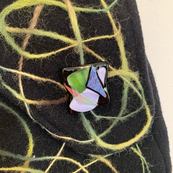 Handmade Wool Felt Embroidery Funky Crossbody Bag - Picture 4 of 11